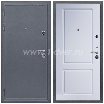 Входная дверь Армада Престиж Антик серебро ФЛ-117 Белый матовый 16 мм