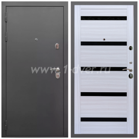 Входная дверь Армада Гарант СБ-14 Черное стекло Сандал белый 16 мм - герметичные входные двери с установкой
