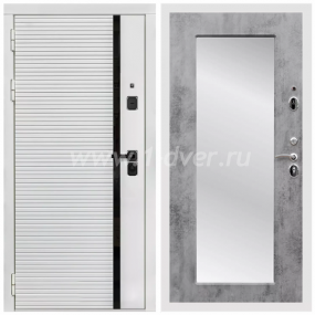 Входная дверь Армада Каскад white ФЛЗ-Пастораль Бетон темный 16 мм - глухие металлические двери (входные) с установкой