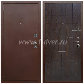 Входная дверь Армада Комфорт ФЛ-57 Дуб шоколадный 16 мм - легкие металлические двери с установкой