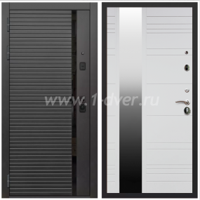 Входная дверь Армада Каскад black ФЛЗ-Сити Белый матовый 16 мм - глухие металлические двери (входные) с установкой