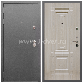 Входная дверь Армада Оптима Антик серебро ФЛ-2 Беленый дуб 6 мм - металлические двери 1,5 мм с установкой