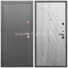 Входная дверь Армада Оптима Антик серебро ФЛ-86 Ясень ривьера айс 16 мм - металлические двери 1,5 мм с установкой