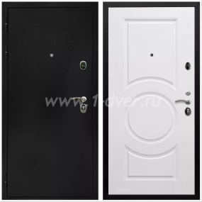 Входная дверь Армада Престиж Черная шагрень МС-100 Белый матовый 16 мм - двери с порошковым напылением с установкой