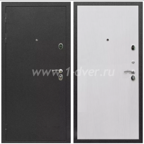 Входная дверь Армада Престиж Черный шелк ПЭ Белый ясень 6 мм - черные металлические двери  с установкой