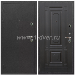 Входная дверь Армада Престиж Черный шелк ФЛ-2 Венге 6 мм - черные металлические двери  с установкой