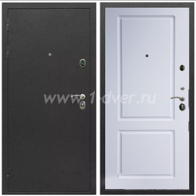 Входная дверь Армада Престиж Черный шелк ФЛ-117 Белый матовый 16 мм - черные металлические двери  с установкой