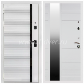 Входная дверь Армада Каскад white ФЛЗ-Сити Белый матовый 16 мм - глухие металлические двери (входные) с установкой