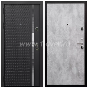 Входная дверь Армада Престиж Черная шагрень ФЛН-501 ПЭ Цемент светлый 6 мм - входные двери в коттедж с установкой