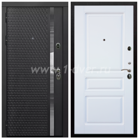 Входная дверь Армада Престиж Черная шагрень ФЛН-501 ФЛ-243 Белый матовый 16 мм - правые входные двери с установкой