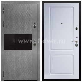 Входная дверь Армада Престиж Черная шагрень Штукатурка графит ФЛС-502 ФЛ-117 Белый матовый 16 мм - входные двери 80 см с установкой