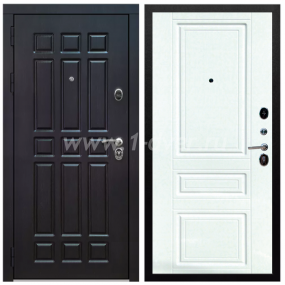 Входная дверь Армада Престиж Черная шагрень Венге ФЛ-33 ФЛ-243 Ясень белый 16 мм - правые входные двери с установкой