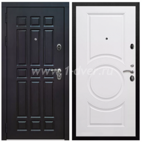 Входная дверь Армада Престиж Черная шагрень Венге ФЛ-33 МС-100 Белый матовый 16 мм - входные двери цвета венге с установкой