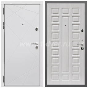 Входная дверь Армада Гарант Лофт белый ФЛ-291 ФЛ-183 Сандал белый 16 мм - наружные металлические утепленные двери с установкой