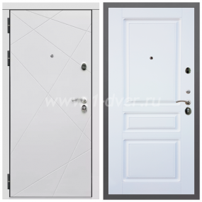 Входная дверь Армада Гарант Лофт белый ФЛ-291 ФЛ-243 Белый матовый 16 мм - входные двери с шумоизоляцией с установкой
