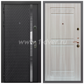 Входная дверь Армада Гарант Черная шагрень ФЛН-501 ФЛ-242 Сандал белый 10 мм - готовые металлические двери с установкой