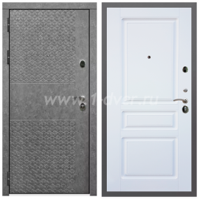 Входная дверь Армада Гарант Штукатурка графит ФЛ-502 (без стекла) ФЛ-243 Белый матовый 16 мм - левые входные двери с установкой