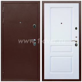 Входная дверь Армада Люкс Антик медь ФЛ-243 Белый матовый 16 мм - недорогие входные двери с установкой