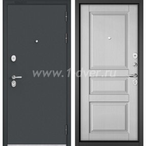 Входная дверь Бульдорс (Mastino) Trust MASS-90 букле антрацит, дуб белый матовый 9SD-2 - металлические двери для дачи с установкой