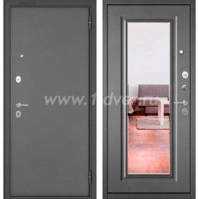 Входная дверь Бульдорс (Mastino) Trust Standart-90 букле графит, бетон темный 9S-140, зеркало - недорогие входные двери с установкой