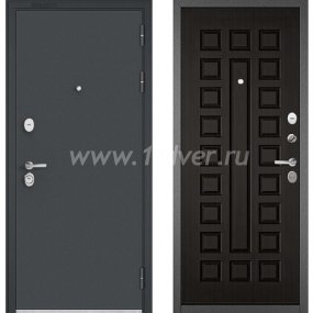 Входная дверь Бульдорс (Mastino) Trust Standart-90 черный муар металлик, венге 9S-110 - антивандальные входные двери с установкой