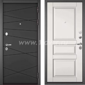 Входная дверь Бульдорс (Mastino) Trust Standart-90 БГ графит софт 9S-130, белый софт 9SD-2 - входные двери МДФ с установкой