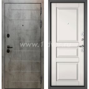 Входная дверь Бульдорс (Mastino) Trust MASS-90 бетон темный 9S-136, белый софт 9SD-2 - готовые металлические двери с установкой