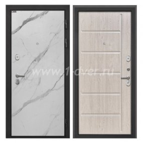 Входная дверь Интекрон Сицилия Remix мрамор арктик, ФЛ-102 сосна белая - входные двери в квартиру с установкой