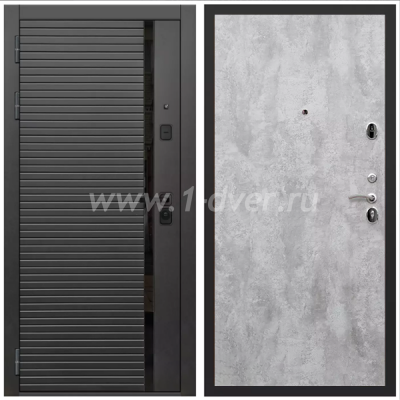 Входная дверь Армада Каскад black ПЭ Цемент светлый 6 мм
