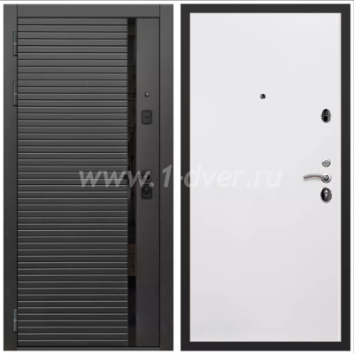 Входная дверь Армада Каскад black Гладкая белый матовый 10 мм
