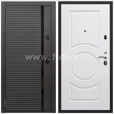 Входная дверь Армада Каскад black МС-100 Белый матовый 16 мм