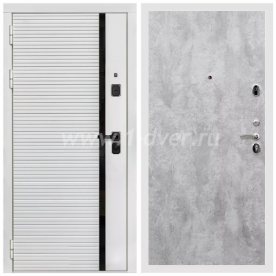 Входная дверь Армада Каскад white ПЭ Цемент светлый 6 мм