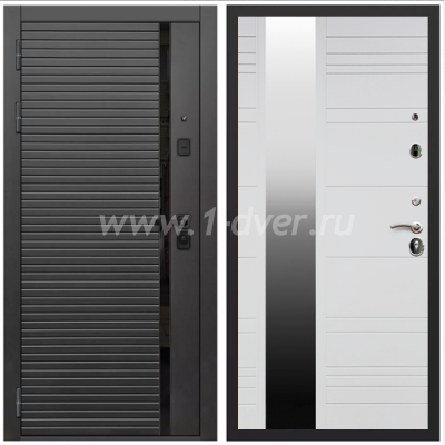 Входная дверь Армада Каскад black ФЛЗ-Сити Белый матовый 16 мм