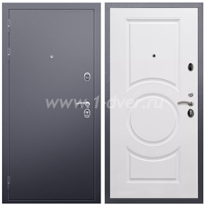 Входная дверь Армада Люкс Антик серебро МС-100 Белый матовый 16 мм