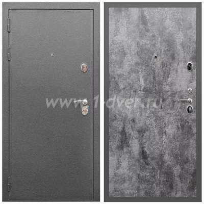 Входная дверь Армада Оптима Антик серебро ПЭ Цемент темный 6 мм