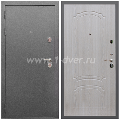 Входная дверь Армада Оптима Антик серебро ФЛ-140 Беленый дуб 6 мм