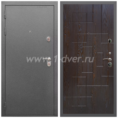 Входная дверь Армада Оптима Антик серебро ФЛ-57 Дуб шоколадный 16 мм