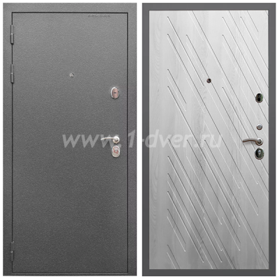 Входная дверь Армада Оптима Антик серебро ФЛ-86 Ясень ривьера айс 16 мм