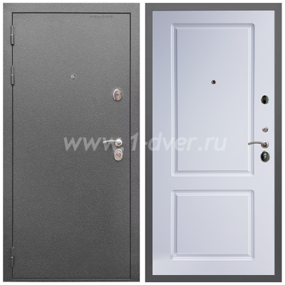 Входная дверь Армада Оптима Антик серебро ФЛ-117 Белый матовый 16 мм
