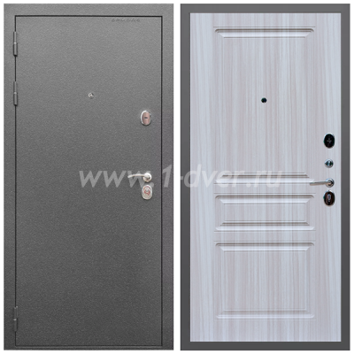 Входная дверь Армада Оптима Антик серебро ФЛ-243 Сандал белый 16 мм