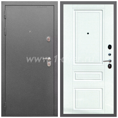 Входная дверь Армада Оптима Антик серебро ФЛ-243 Ясень белый 16 мм