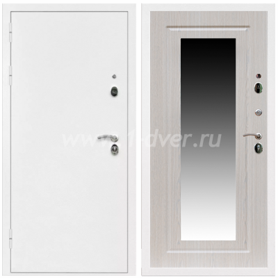 Входная дверь Армада Оптима Белая шагрень ФЛЗ-120 Беленый дуб 16 мм