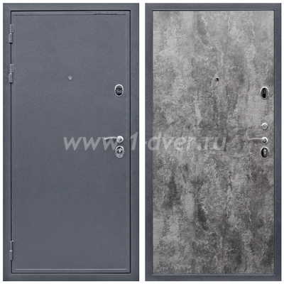 Входная дверь Армада Престиж Антик серебро ПЭ Цемент темный 6 мм