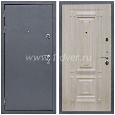 Входная дверь Армада Престиж Антик серебро ФЛ-2 Беленый дуб 16 мм