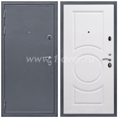 Входная дверь Армада Престиж Антик серебро МС-100 Белый матовый 16 мм