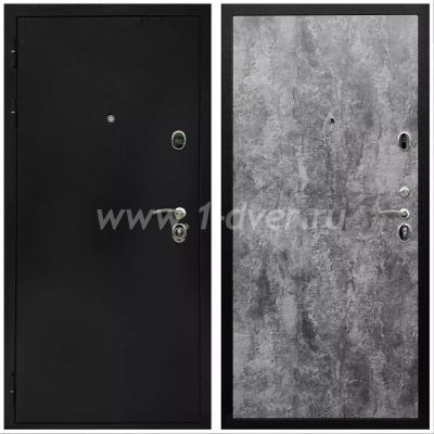 Входная дверь Армада Престиж Черная шагрень ПЭ Цемент темный 6 мм
