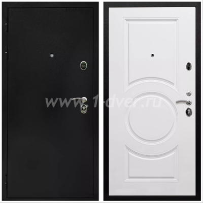 Входная дверь Армада Престиж Черная шагрень МС-100 Белый матовый 16 мм
