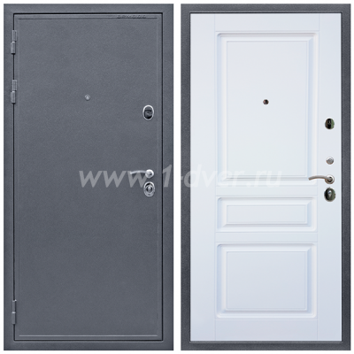 Входная дверь Армада Престиж 2080 Антик серебро ФЛ-243 Белый матовый 16 мм