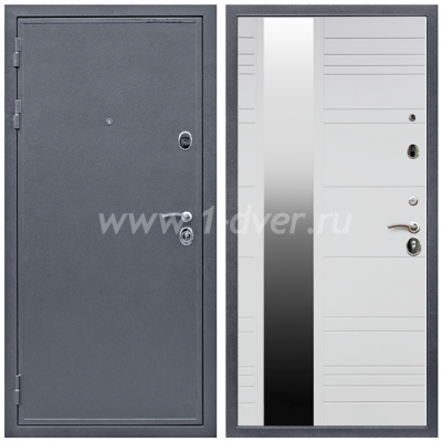 Входная дверь Армада Престиж 2080 Антик серебро ФЛЗ-Сити Белый матовый 16 мм