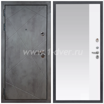 Входная дверь Армада Лофт ФЛЗ-Панорама-1 Белый матовый 16 мм